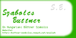 szabolcs buttner business card